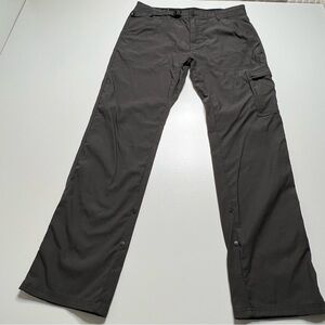 Prana Mens Stretch Zion Outdoor Hiking Pants - Gray - Size 34x32